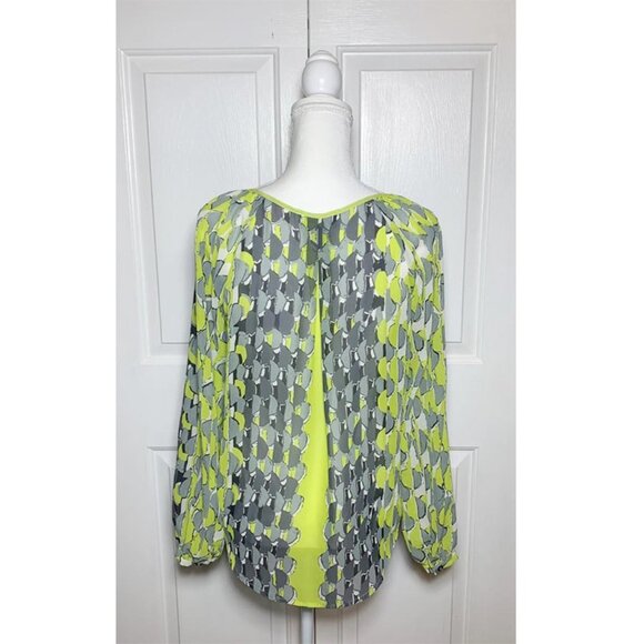 CARMEN MARC VALVO key lime pie graphic print top - Picture 3 of 6